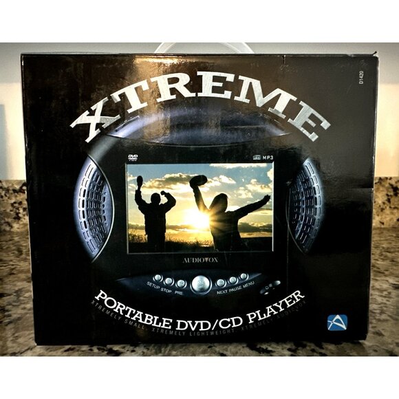 Audiovox Xtreme D1420 Portable DVD/CD Player 4.2" Screen Stereo Speakers & Case - Picture 1 of 10